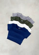 PACK X4 BASIC AZUL CROP TOPS